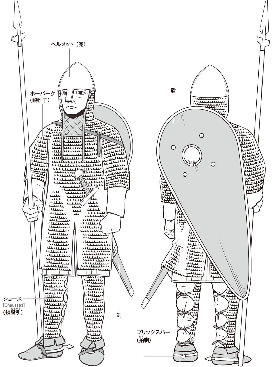 必要に応じて描き込みを省略しよう 西洋甲冑 武具 作画資料 第4回