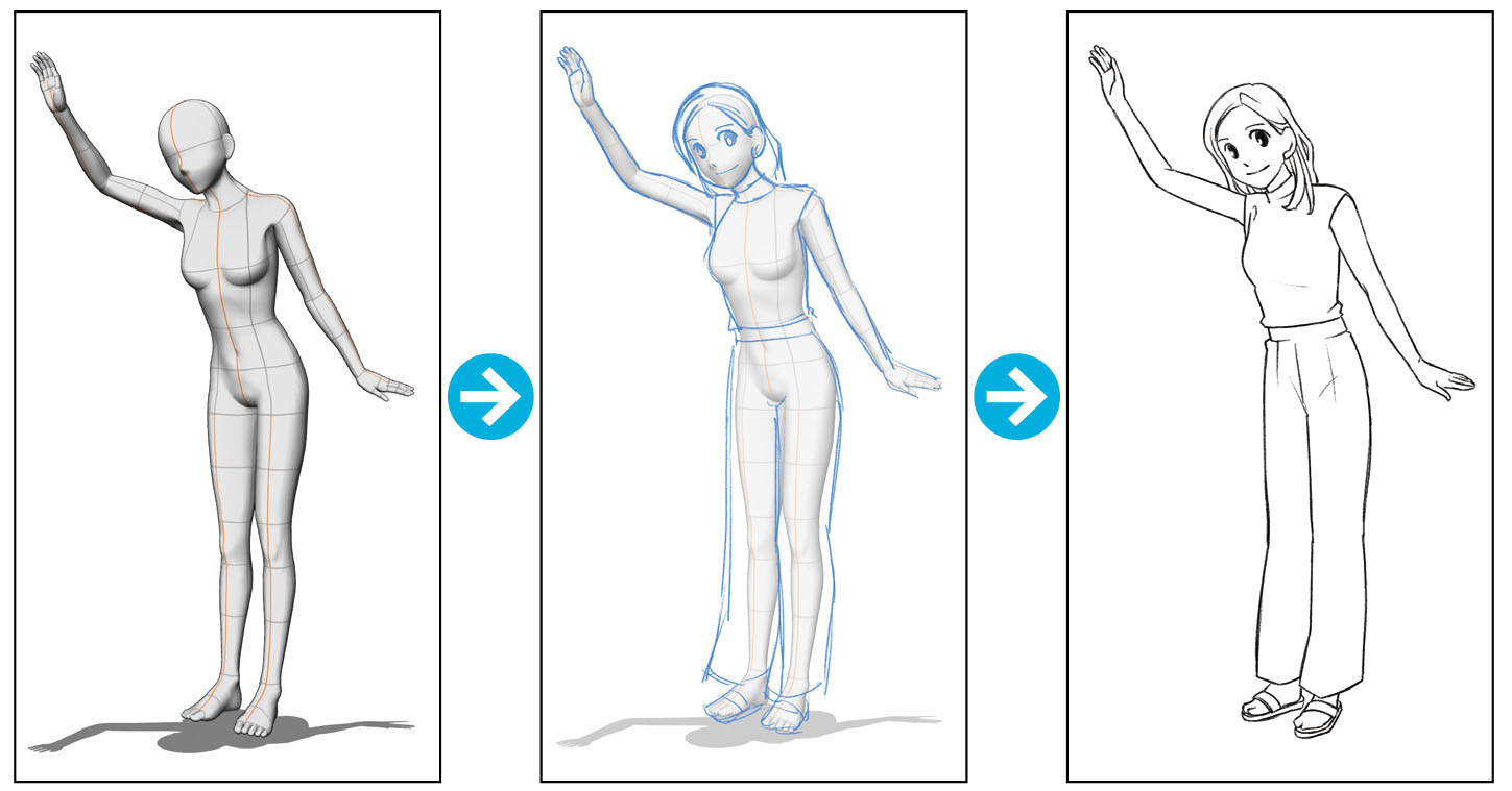3dデッサン人形 で描ける構図 ポーズのパターンを増やそう Ipadではじめよう Clip Studio Paint 第9回 Pictures
