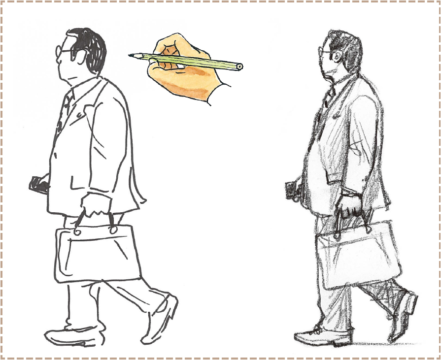 街の人物を描く秘訣 引き算描き 公開 永沢まことの街歩きスケッチ入門 第8回 Pictures