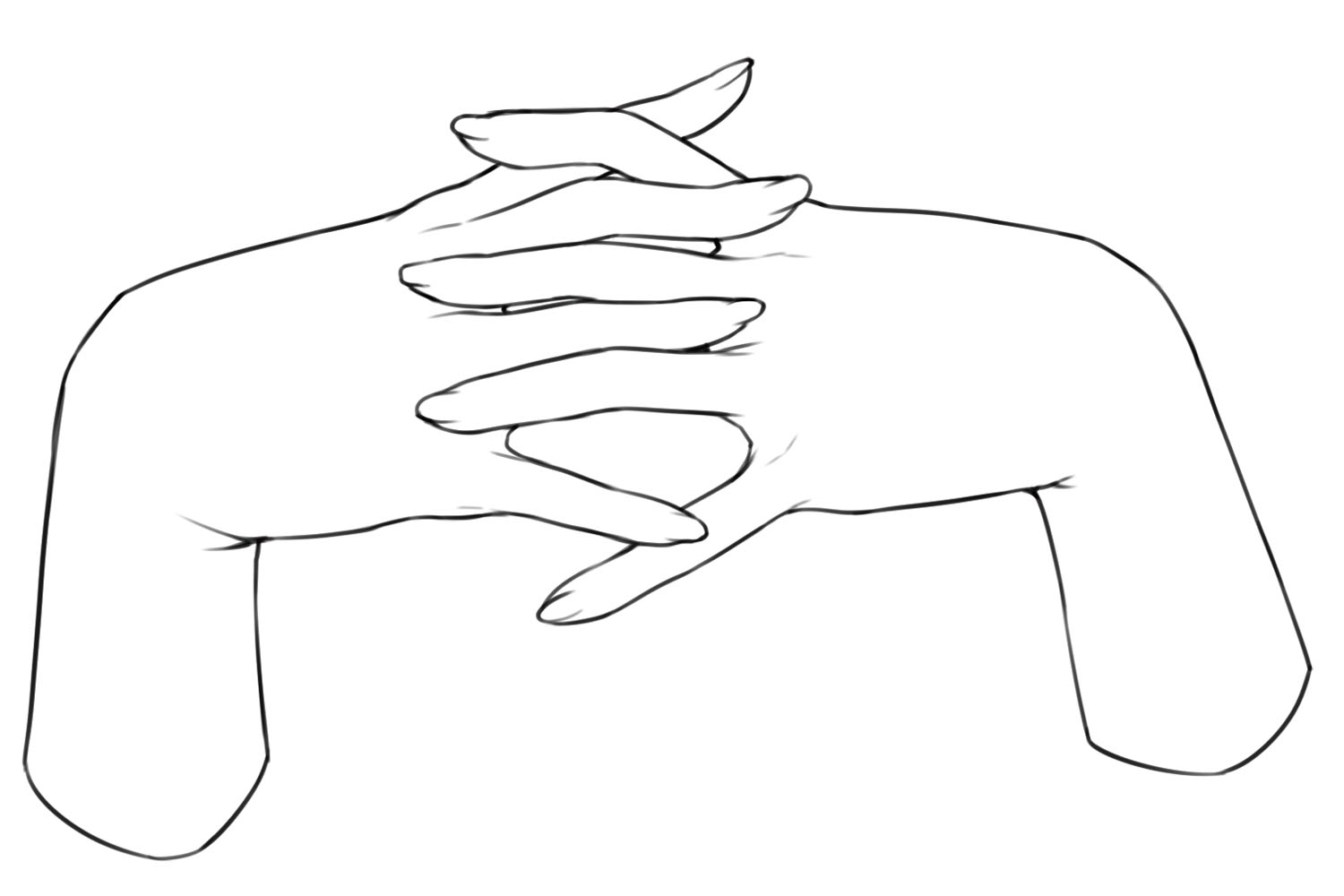 女性の上半身を上手に描こう 胴体と腕 手指の動きを組み合わせた
