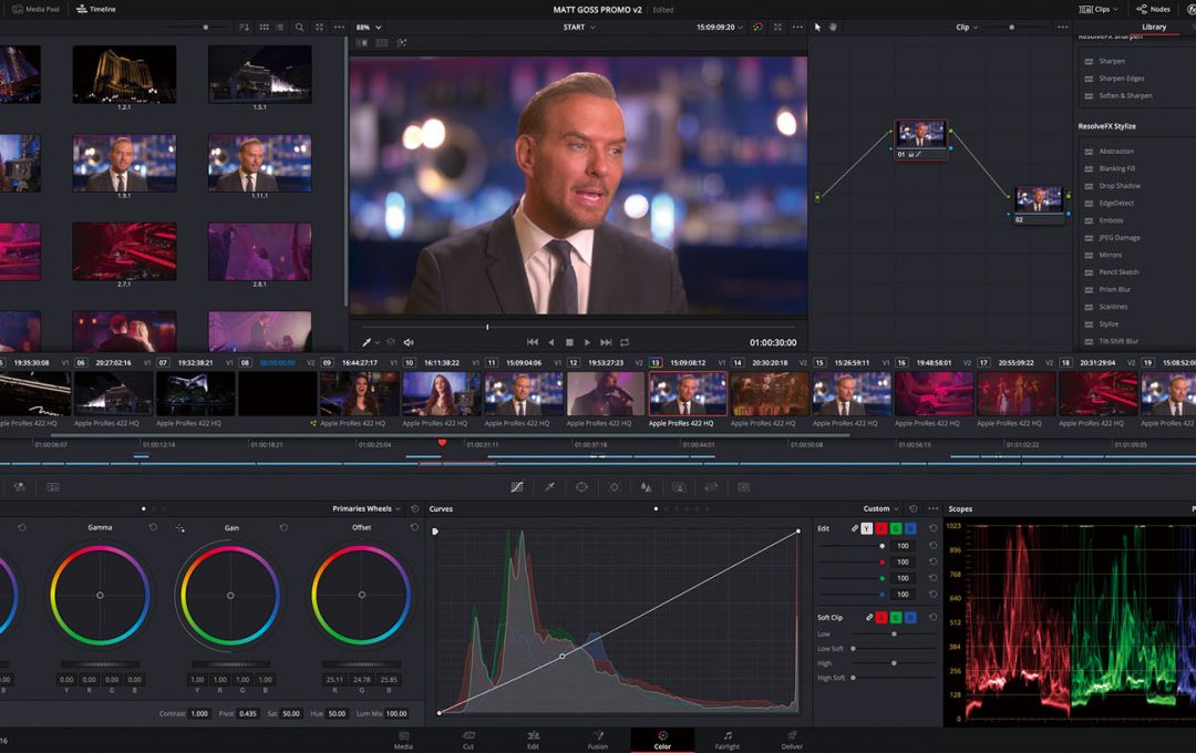 大量の素材から必要なシーンをすばやく見つけられるようになった「Blackmagic Design DaVinci Resolve 16」