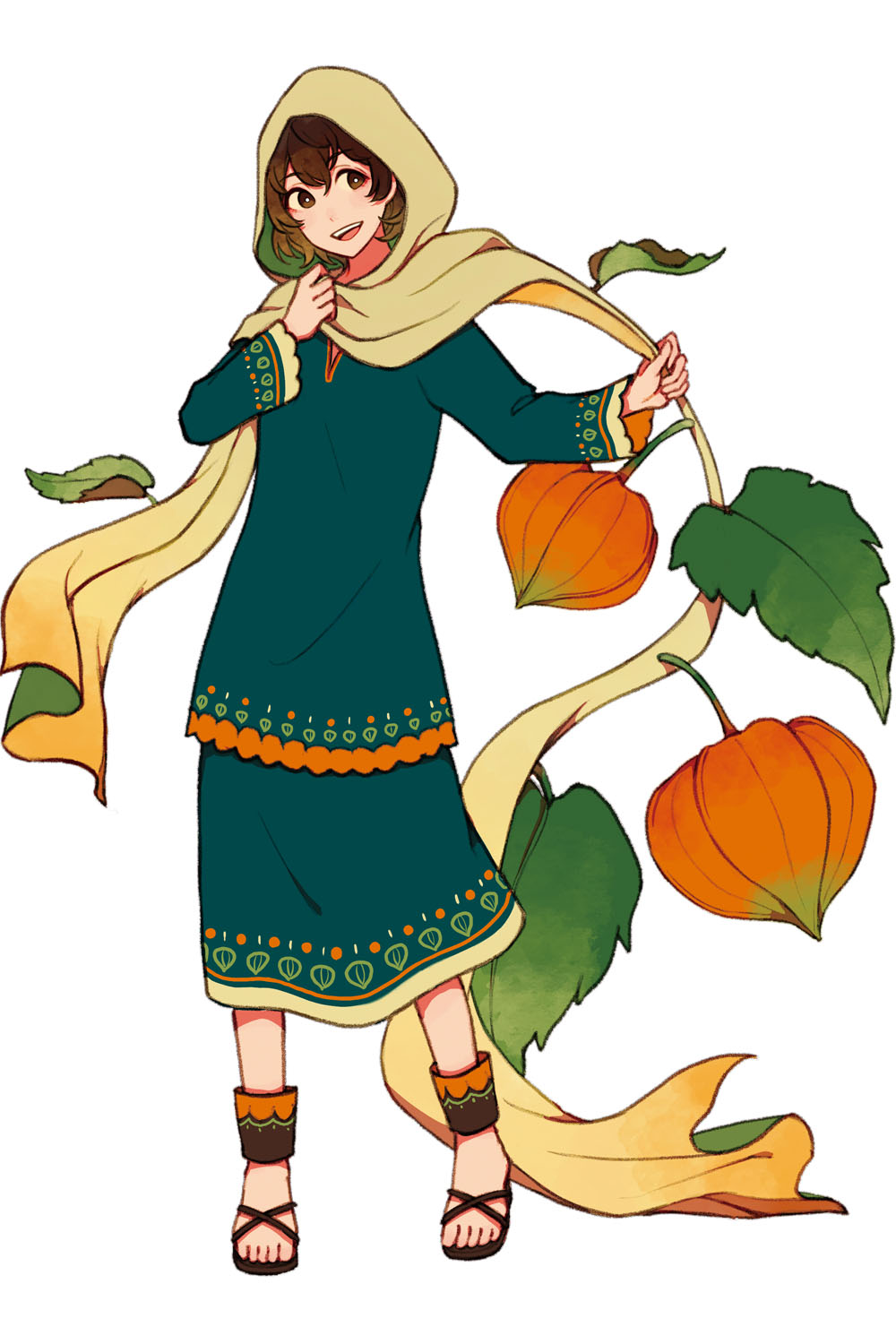 鬼灯 民族衣装 のアレンジ例 色彩と質感でキャラの印象を変える アジアンファンタジーな女の子のキャラクターデザインブック 第9回 Pictures