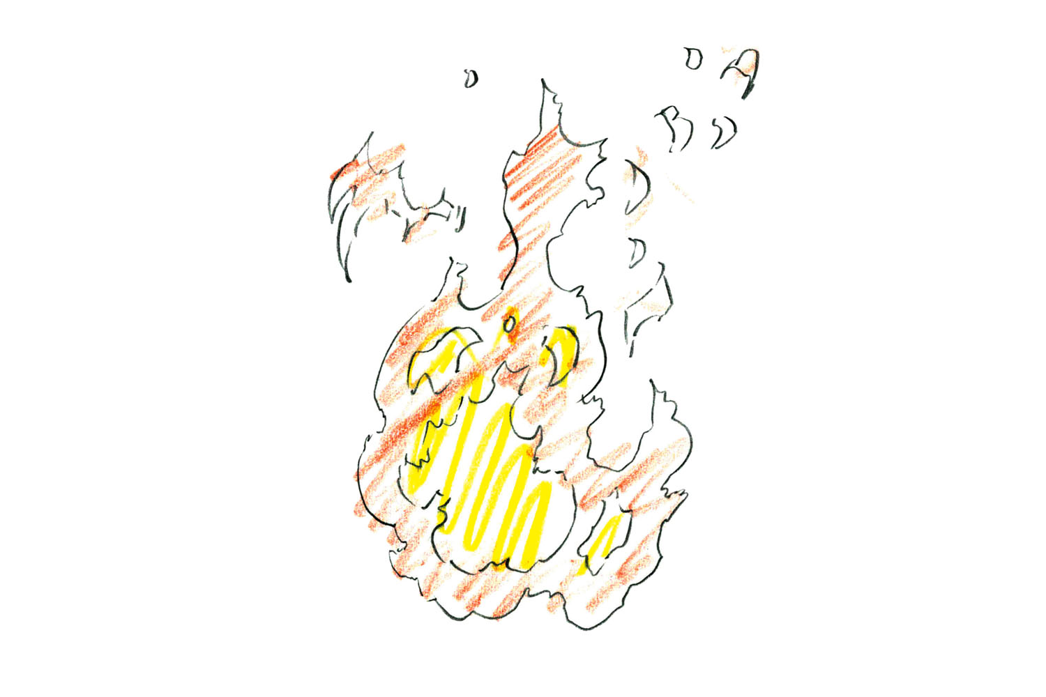 アニメーター小澤和則のエフェクト作画のテクニック 炎の動き を自然に表現する方法 アニメーションのエフェクト作画テクニック 第1回 Pictures